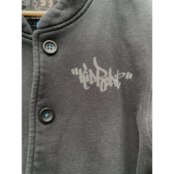 KIDROBOT Tag Logo Button Up Fleece Jacket - L - Picture 5 of 7